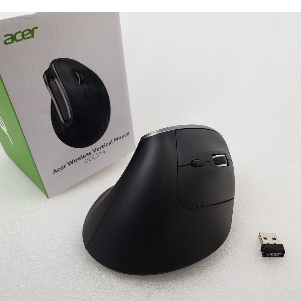 Acer Wireless Vertical Ergonomic Mouse with USB Receiver (Model OCC314)